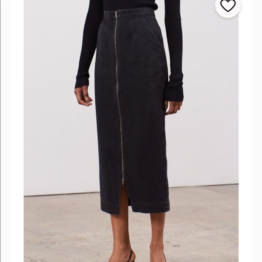 Mara hoffman skirt zipper black jean